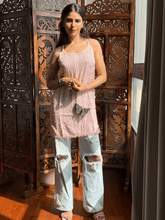 Grapefruit Summer Sorbet Chikankari Short Kurta